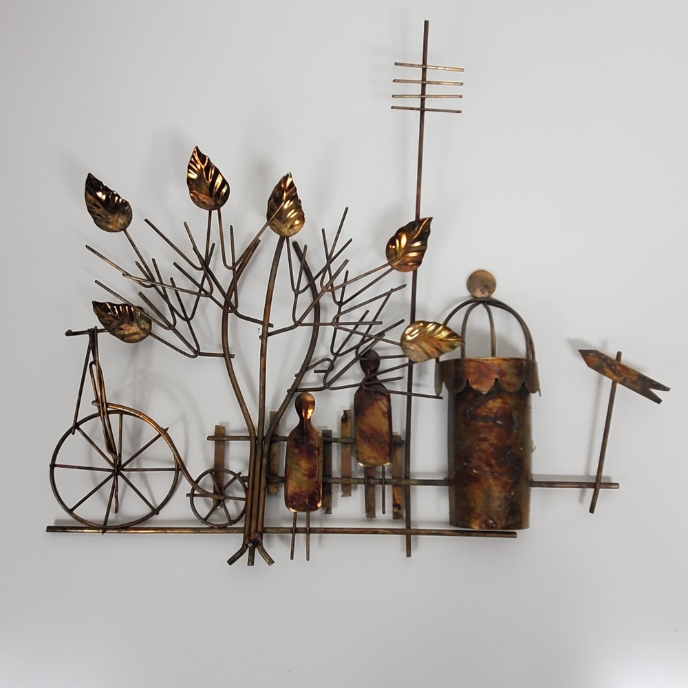 Vintage copper 1974 Enesco 3D wall art - Picture 11 of 11